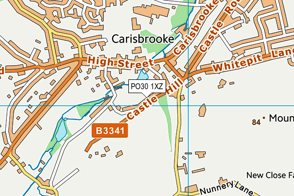 PO30 1XZ map - OS VectorMap District (Ordnance Survey)