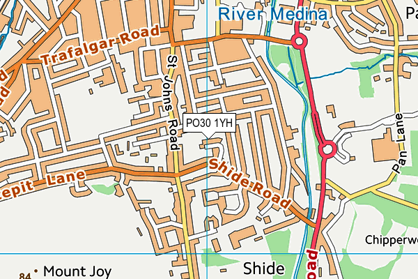 PO30 1YH map - OS VectorMap District (Ordnance Survey)