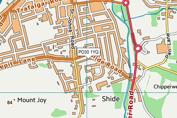 PO30 1YQ map - OS VectorMap District (Ordnance Survey)