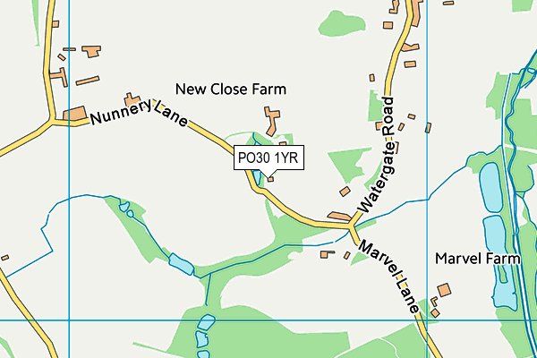 PO30 1YR map - OS VectorMap District (Ordnance Survey)