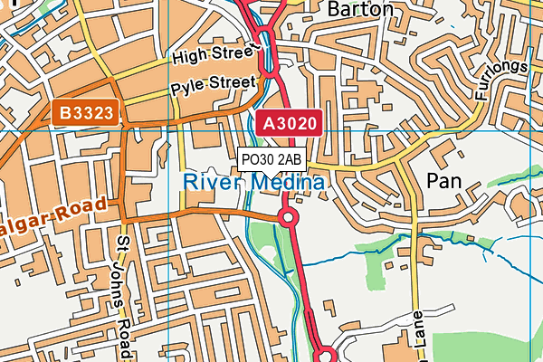 PO30 2AB map - OS VectorMap District (Ordnance Survey)