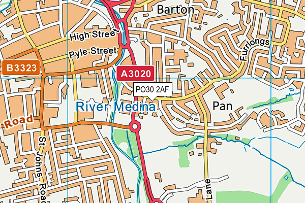 PO30 2AF map - OS VectorMap District (Ordnance Survey)