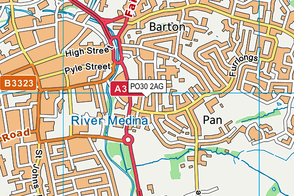 PO30 2AG map - OS VectorMap District (Ordnance Survey)