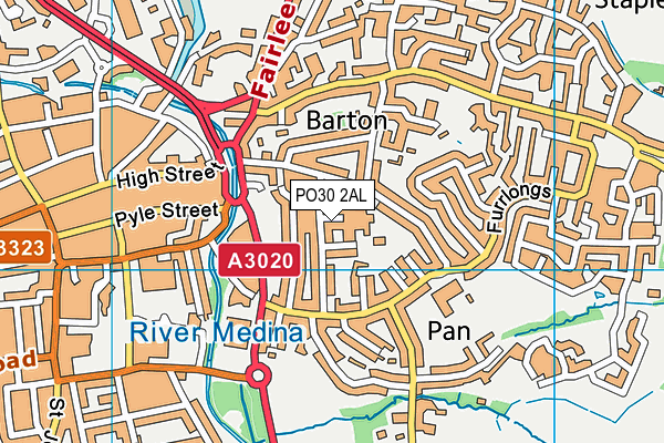 PO30 2AL map - OS VectorMap District (Ordnance Survey)