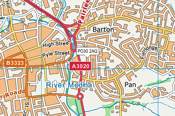 PO30 2AQ map - OS VectorMap District (Ordnance Survey)