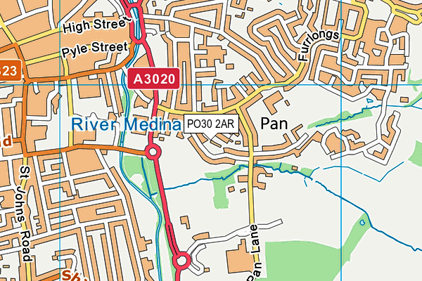 PO30 2AR map - OS VectorMap District (Ordnance Survey)