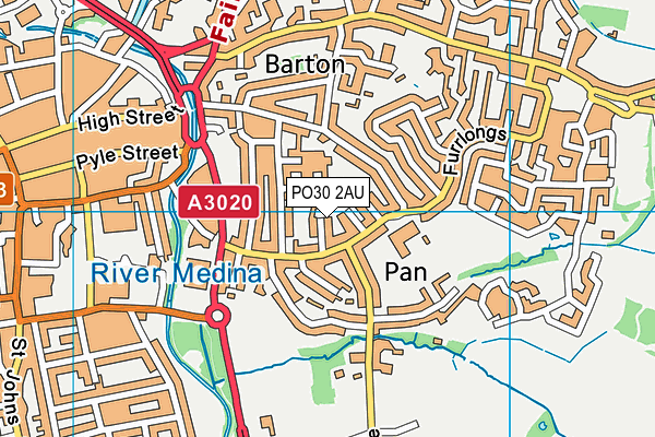 PO30 2AU map - OS VectorMap District (Ordnance Survey)