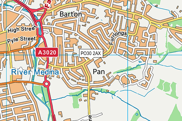 Barton Primary School map (PO30 2AX) - OS VectorMap District (Ordnance Survey)