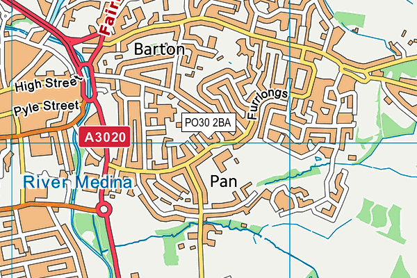 PO30 2BA map - OS VectorMap District (Ordnance Survey)