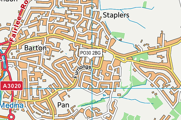 PO30 2BG map - OS VectorMap District (Ordnance Survey)