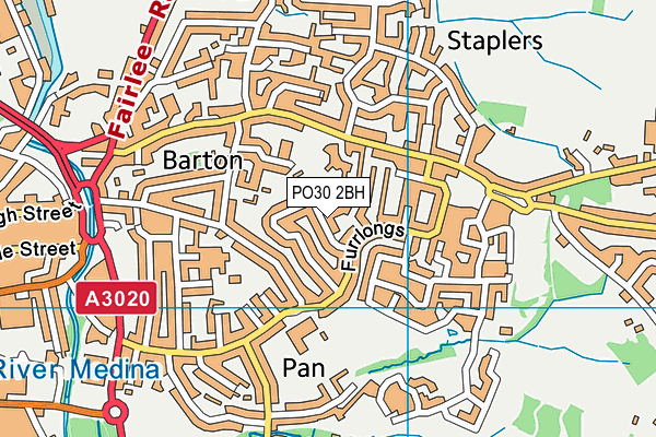 PO30 2BH map - OS VectorMap District (Ordnance Survey)