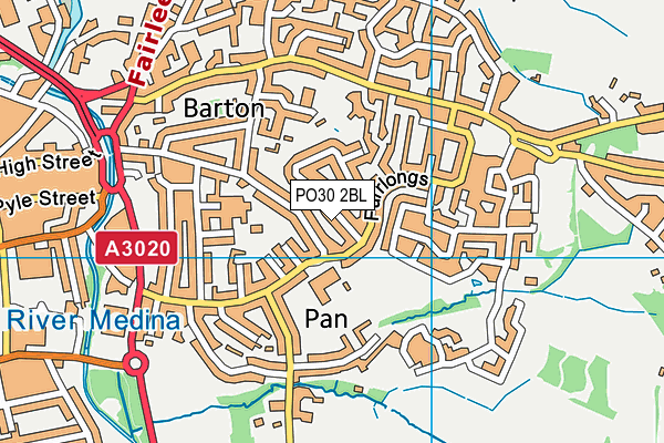 PO30 2BL map - OS VectorMap District (Ordnance Survey)