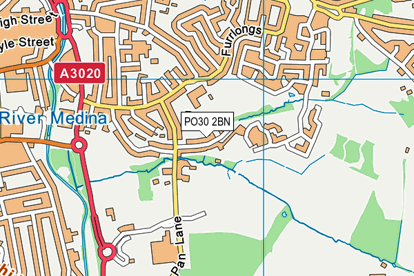 PO30 2BN map - OS VectorMap District (Ordnance Survey)