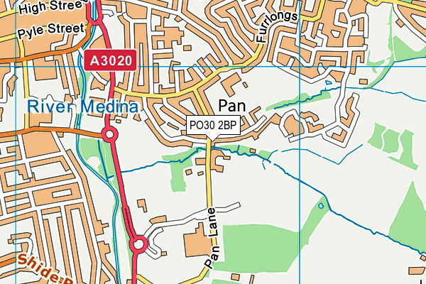 PO30 2BP map - OS VectorMap District (Ordnance Survey)