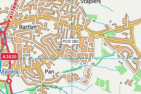 PO30 2BQ map - OS VectorMap District (Ordnance Survey)