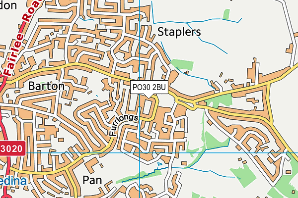 PO30 2BU map - OS VectorMap District (Ordnance Survey)