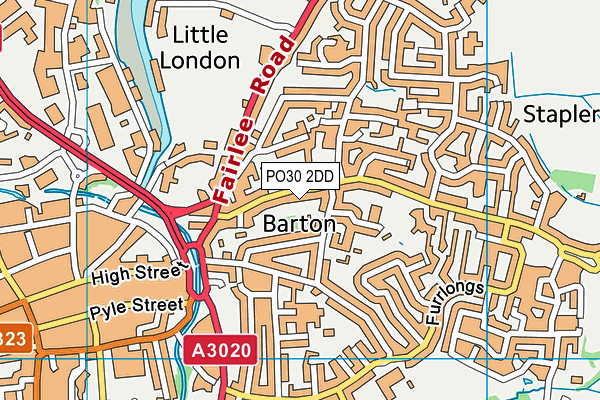 PO30 2DD map - OS VectorMap District (Ordnance Survey)