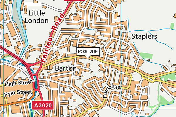 PO30 2DE map - OS VectorMap District (Ordnance Survey)