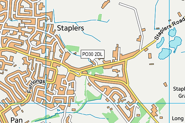 PO30 2DL map - OS VectorMap District (Ordnance Survey)