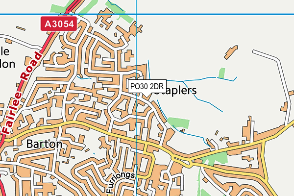 PO30 2DR map - OS VectorMap District (Ordnance Survey)