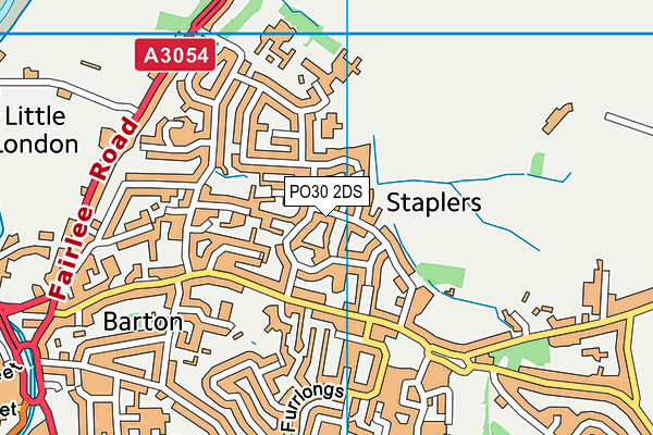 PO30 2DS map - OS VectorMap District (Ordnance Survey)