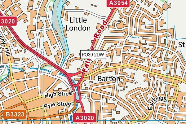 PO30 2DW map - OS VectorMap District (Ordnance Survey)