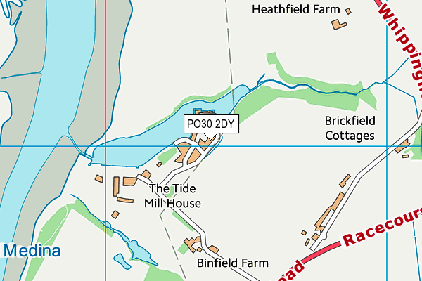 PO30 2DY map - OS VectorMap District (Ordnance Survey)