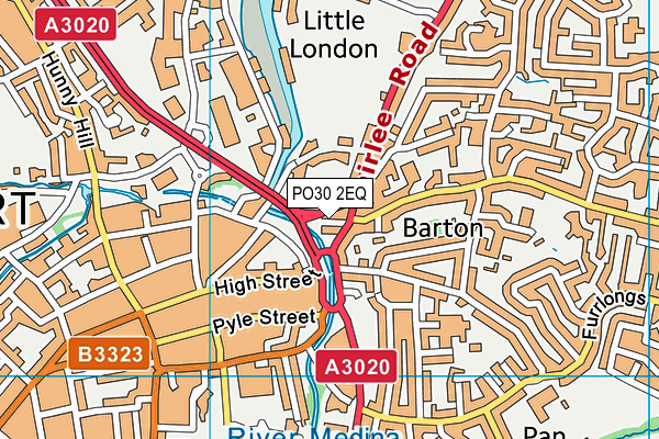 PO30 2EQ map - OS VectorMap District (Ordnance Survey)