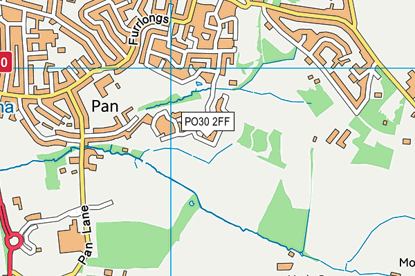 PO30 2FF map - OS VectorMap District (Ordnance Survey)