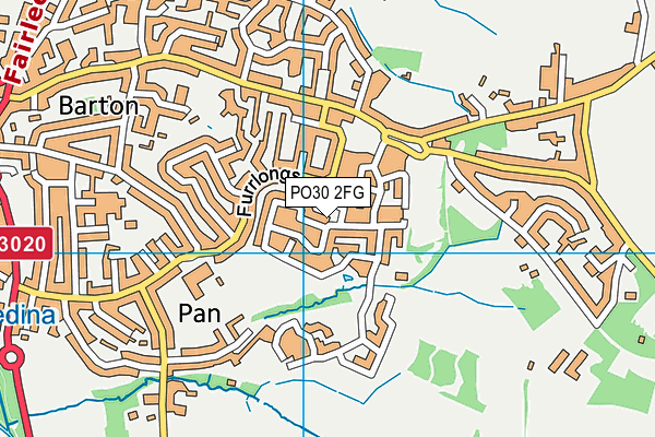 PO30 2FG map - OS VectorMap District (Ordnance Survey)