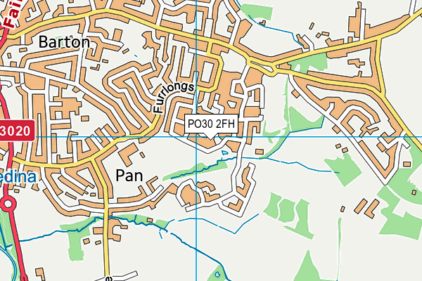 PO30 2FH map - OS VectorMap District (Ordnance Survey)