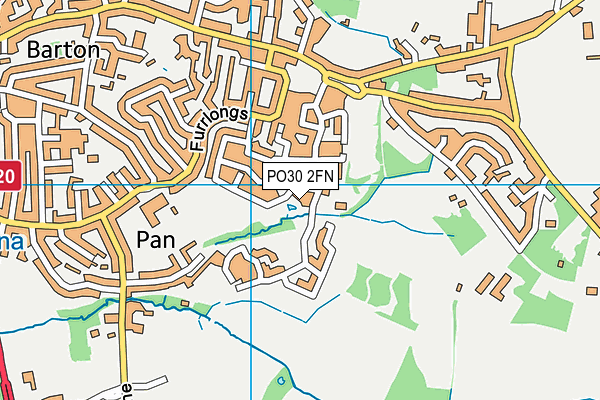 PO30 2FN map - OS VectorMap District (Ordnance Survey)