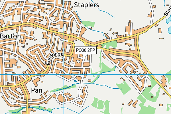 PO30 2FP map - OS VectorMap District (Ordnance Survey)