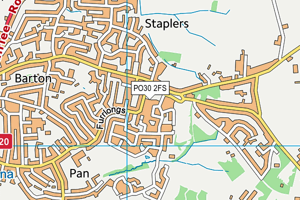 PO30 2FS map - OS VectorMap District (Ordnance Survey)