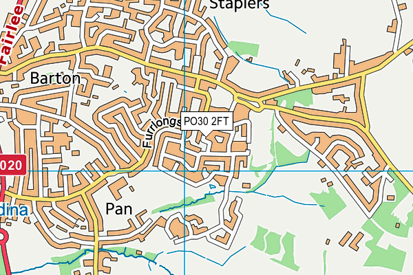 PO30 2FT map - OS VectorMap District (Ordnance Survey)