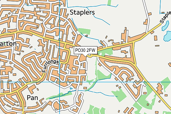 PO30 2FW map - OS VectorMap District (Ordnance Survey)