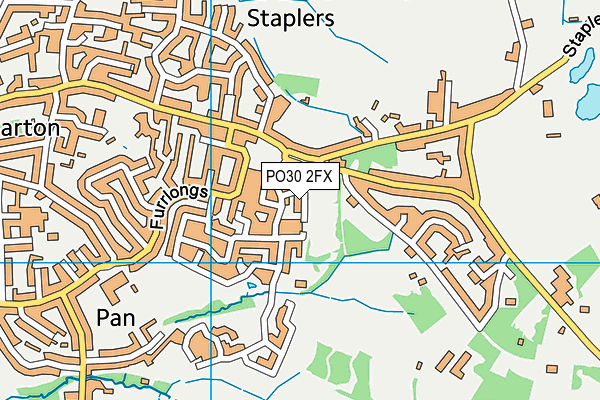 PO30 2FX map - OS VectorMap District (Ordnance Survey)