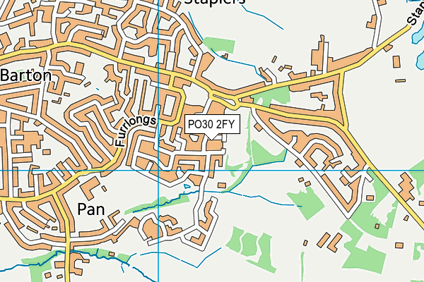 PO30 2FY map - OS VectorMap District (Ordnance Survey)