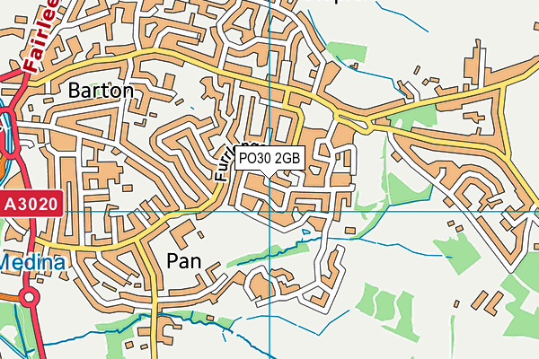 PO30 2GB map - OS VectorMap District (Ordnance Survey)
