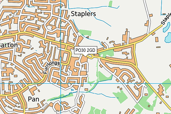 PO30 2GD map - OS VectorMap District (Ordnance Survey)