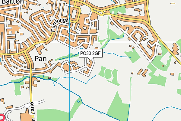 PO30 2GF map - OS VectorMap District (Ordnance Survey)