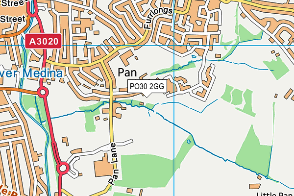 PO30 2GG map - OS VectorMap District (Ordnance Survey)