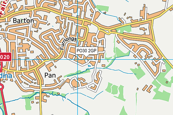 PO30 2GP map - OS VectorMap District (Ordnance Survey)