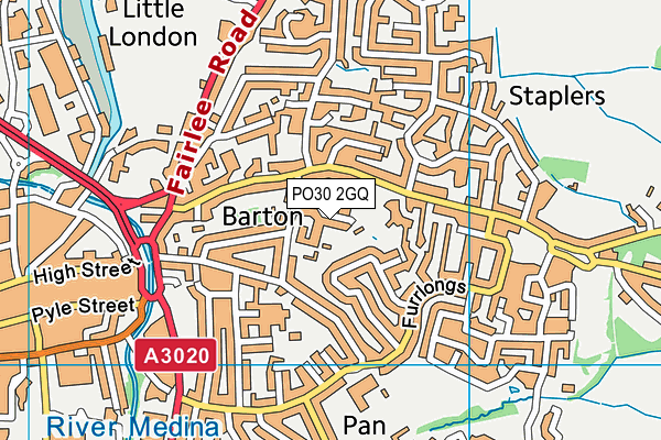 PO30 2GQ map - OS VectorMap District (Ordnance Survey)