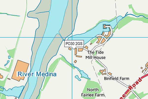 PO30 2GS map - OS VectorMap District (Ordnance Survey)