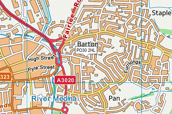 PO30 2HL map - OS VectorMap District (Ordnance Survey)