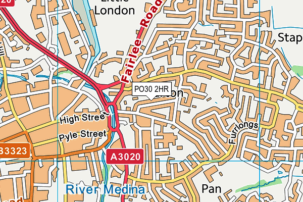 PO30 2HR map - OS VectorMap District (Ordnance Survey)