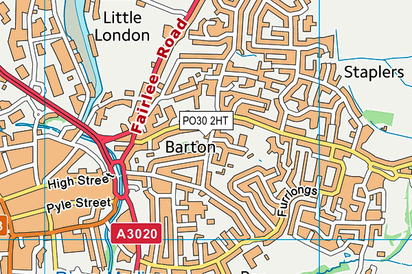 PO30 2HT map - OS VectorMap District (Ordnance Survey)