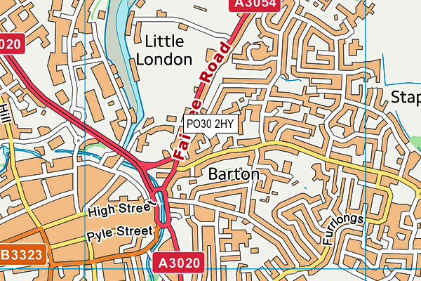 PO30 2HY map - OS VectorMap District (Ordnance Survey)