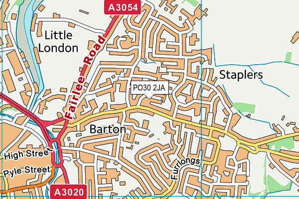 PO30 2JA map - OS VectorMap District (Ordnance Survey)